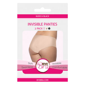 Bye Bra - Invisible Hipster (Nude & Black 2-Pack) XL