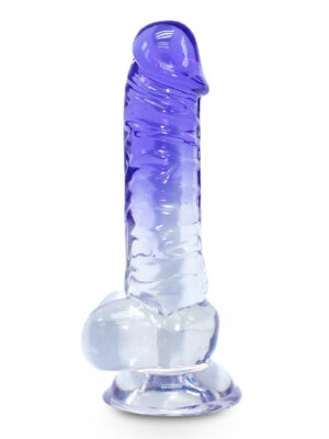 Deep-In Clear Stone 7 inch PVC Dong with Suction Cup